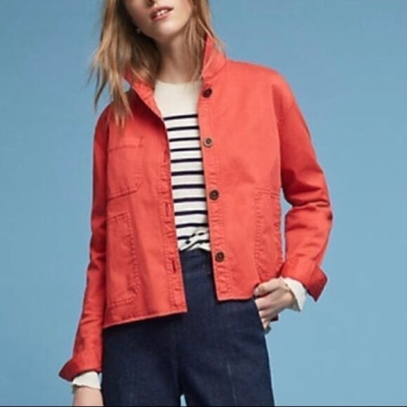 Anthropologie Jackets & Blazers - Chino by Anthropologie Coral Swing Jacket